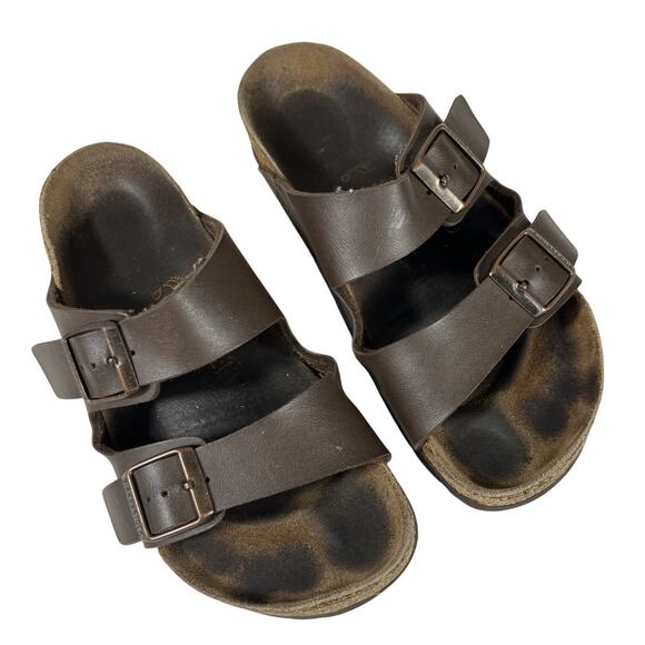Birkenstock Arizona Mens 2 Buckle Soft Bed Real Leather Brown‎ Sandals 36/6 main image 7